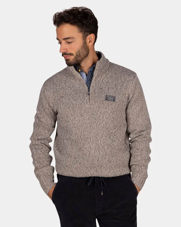 Men Knitwear NZA New Zealand Auckland Mottled Light Brown Wool Pullover 8211 Chestnut Men Knitwear NZA New Zealand Auckland Mottled Light Brown Wool Pullover 8211 Chestnut