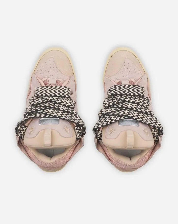 Men Lanvin Curb Leather Curb Sneakers Pale Pink Men Lanvin Curb Leather Curb Sneakers Pale Pink