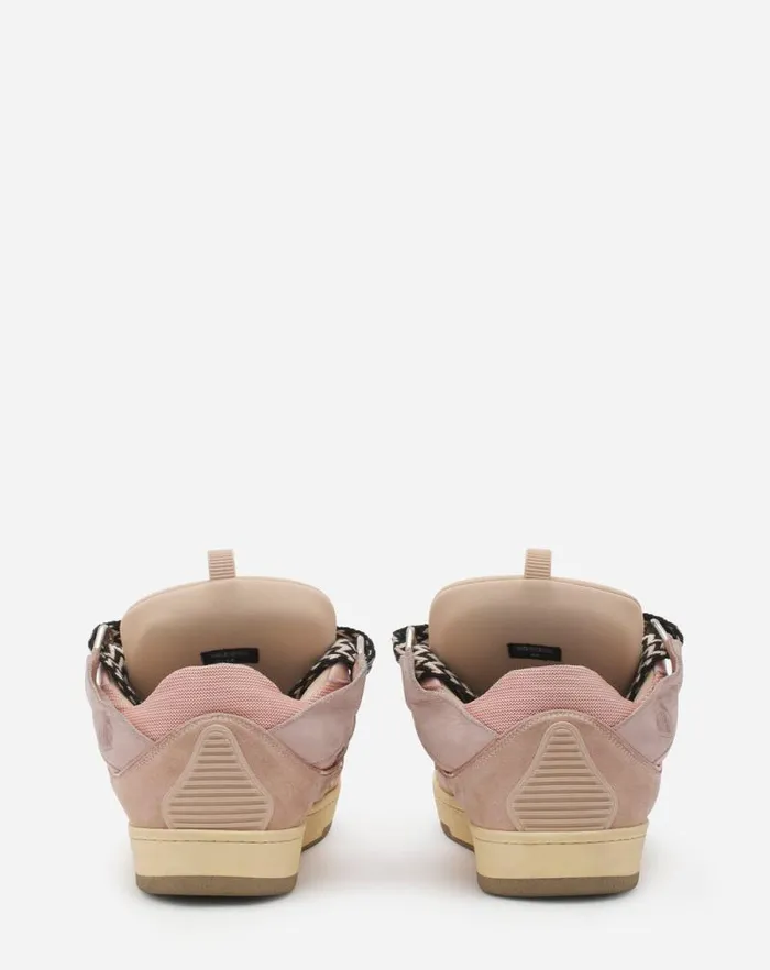 Men Lanvin Curb Leather Curb Sneakers Pale Pink Men Lanvin Curb Leather Curb Sneakers Pale Pink