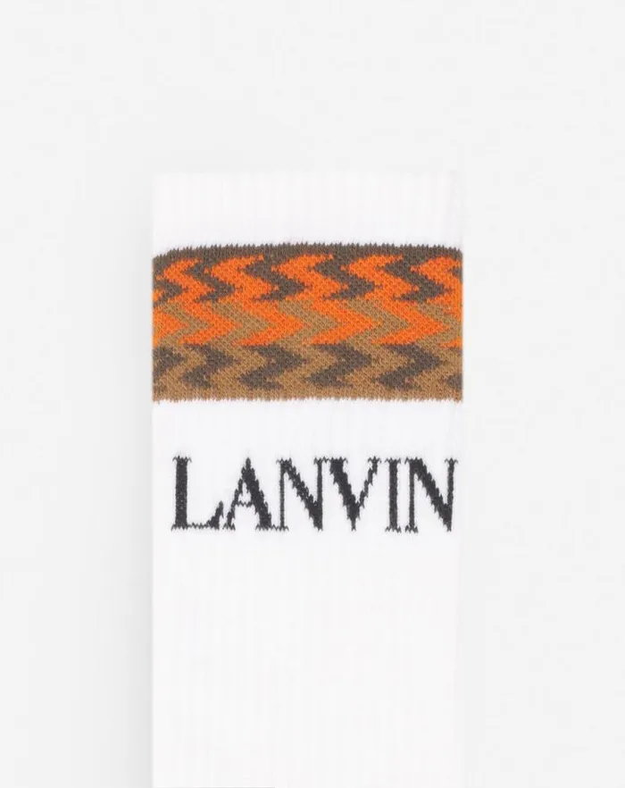 Men Lanvin Socks Curb Lanvin Socks Whitelight Brown