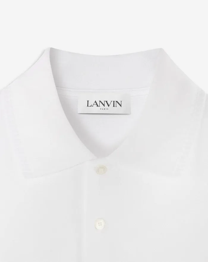 Men Lanvin Tshirts and Polos Classic Polo Shirt Optical White