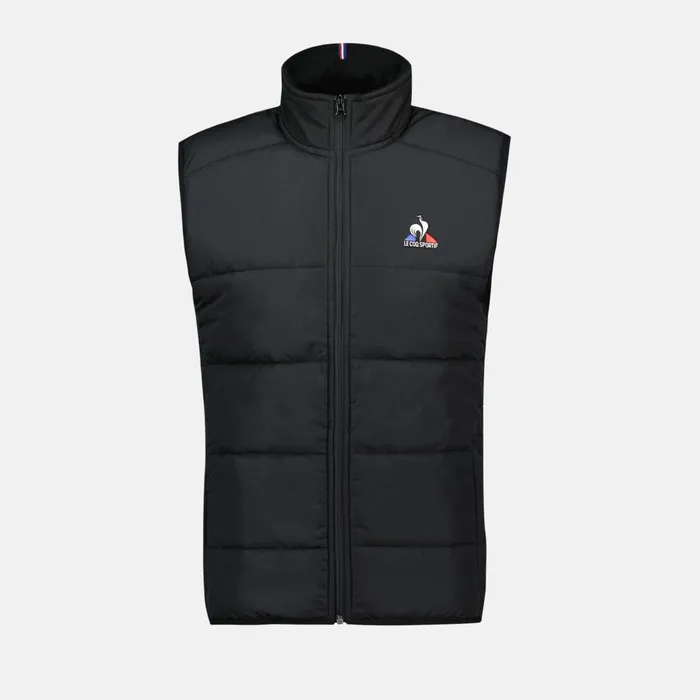 Men Le Coq Sportif Jackets Essentiels Down Jacket Sans Manche Black