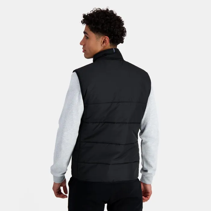 Men Le Coq Sportif Jackets Essentiels Down Jacket Sans Manche Black