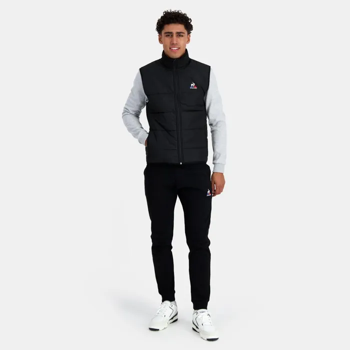 Men Le Coq Sportif Jackets Essentiels Down Jacket Sans Manche Black