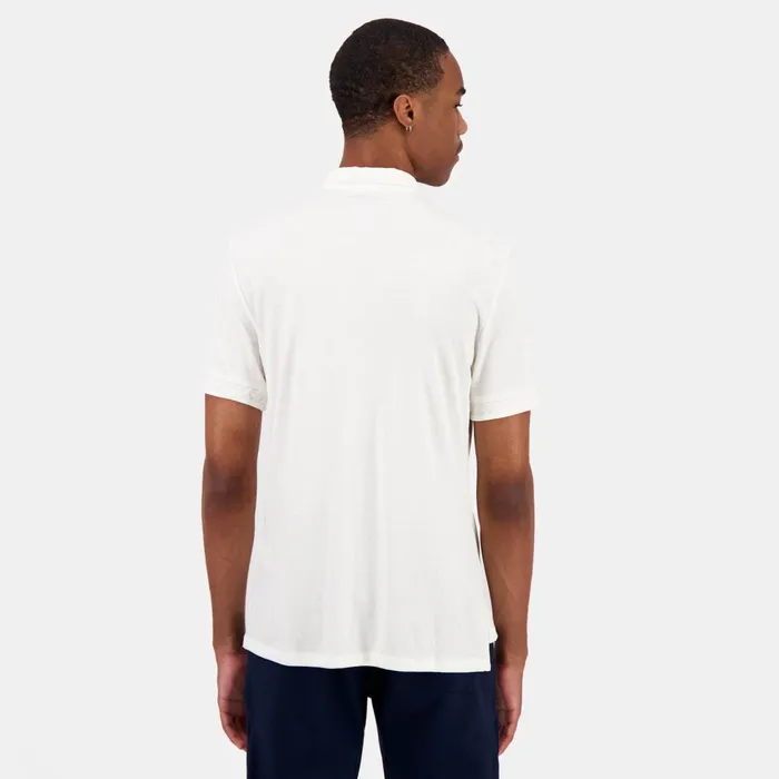 Men Le Coq Sportif Polos Shirts Coq D039or Shirt Manches Courtes Marshmallow