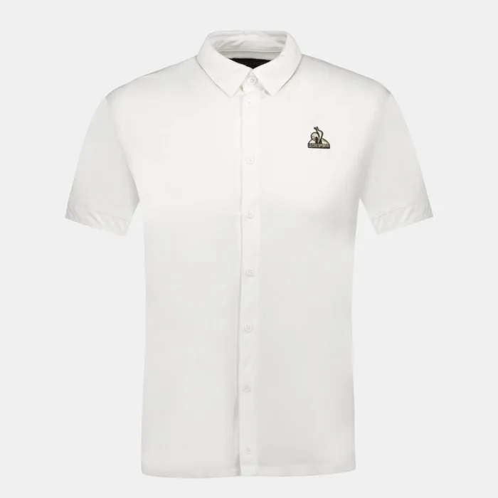 Men Le Coq Sportif Polos Shirts Coq D039or Shirt Manches Courtes Marshmallow
