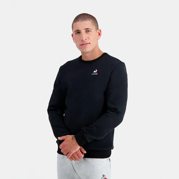 Men Le Coq Sportif Sweatshirts Essentiels RoundNeck Sweatshirtshirt Black
