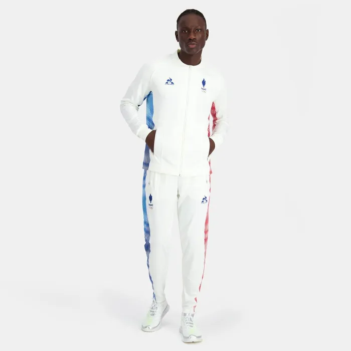 Men Le Coq Sportif Sweatshirts France039s Olympic Team Sweat Zipp quipe De France Homme Marshmallow