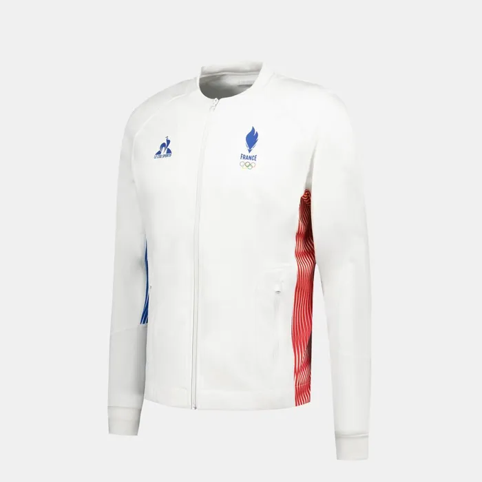 Men Le Coq Sportif Sweatshirts France039s Olympic Team Sweat Zipp quipe De France Homme Marshmallow