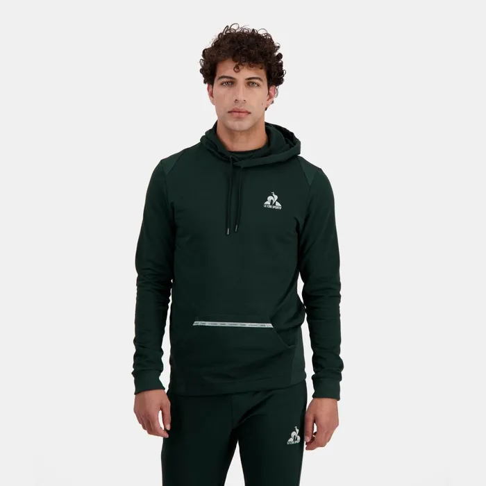 Men Le Coq Sportif Sweatshirts Training Performance Hoodie Scarab