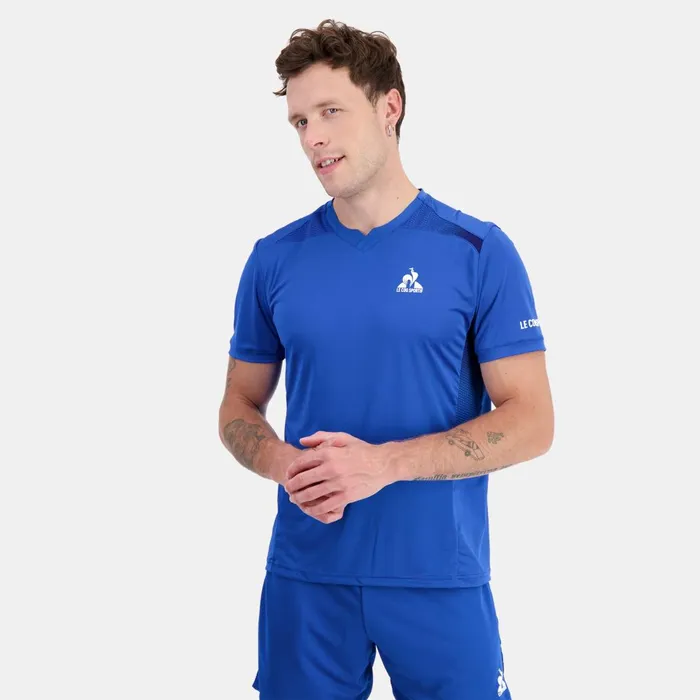 Men Le Coq Sportif Tshirts And Tops Performance Tennis TShirt Lapis Blue