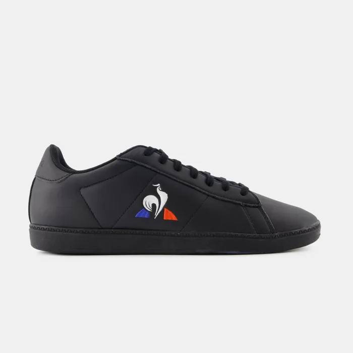 Men Le Coq Sportif Trainers And Sneakers Shoes COURTSET2 Triple Black