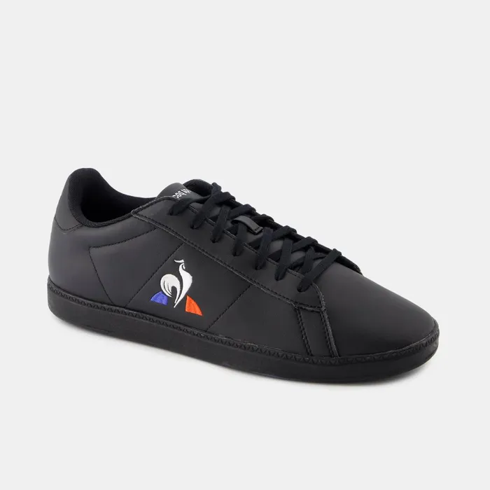 Men Le Coq Sportif Trainers And Sneakers Shoes COURTSET2 Triple Black