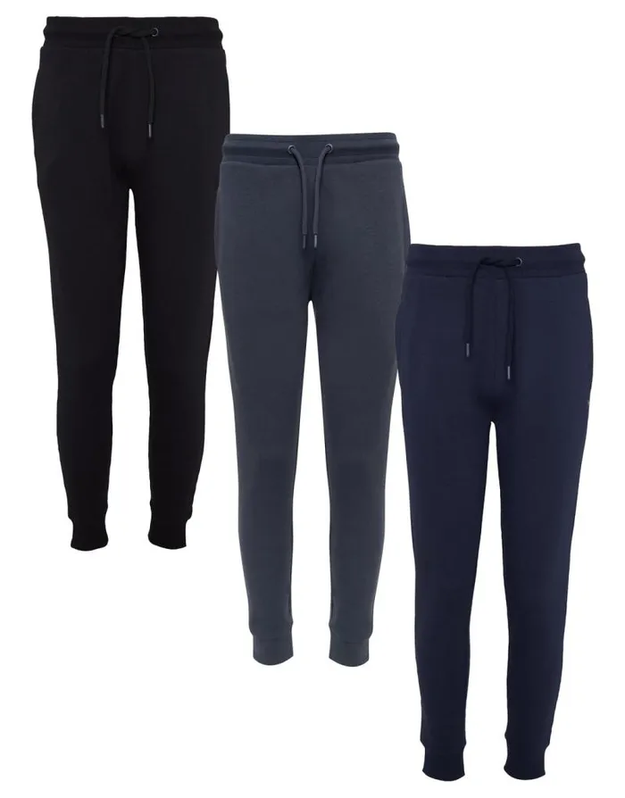 Men Multi Regular Fit Joggers 3 Pack Threadbare Joggers