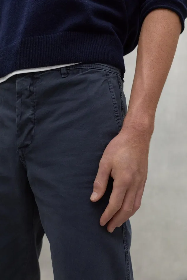Men Navy Blue Aras Trousers Ecoalf Trousers