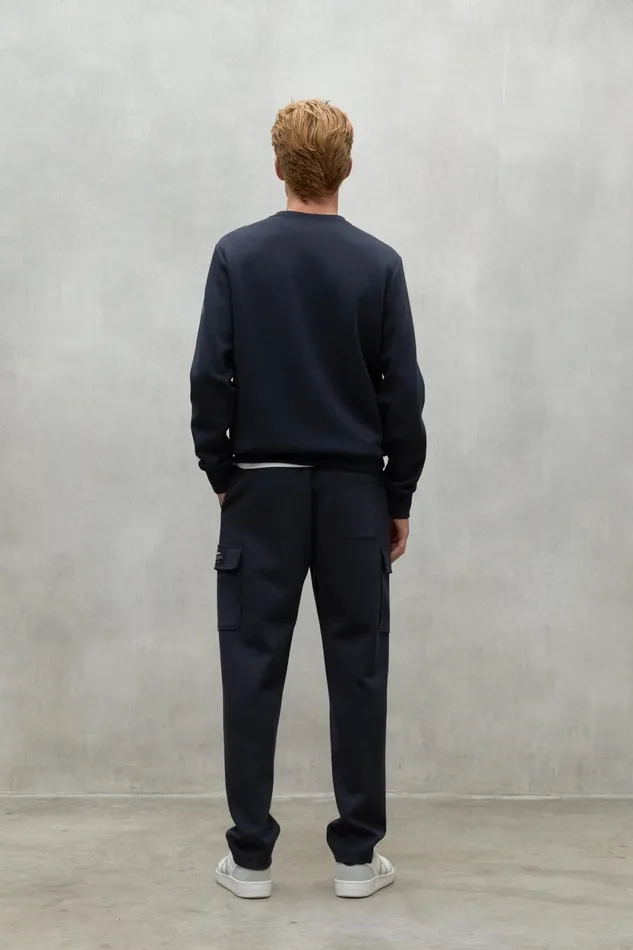 Men Navy Blue Limi Trousers Ecoalf Trousers