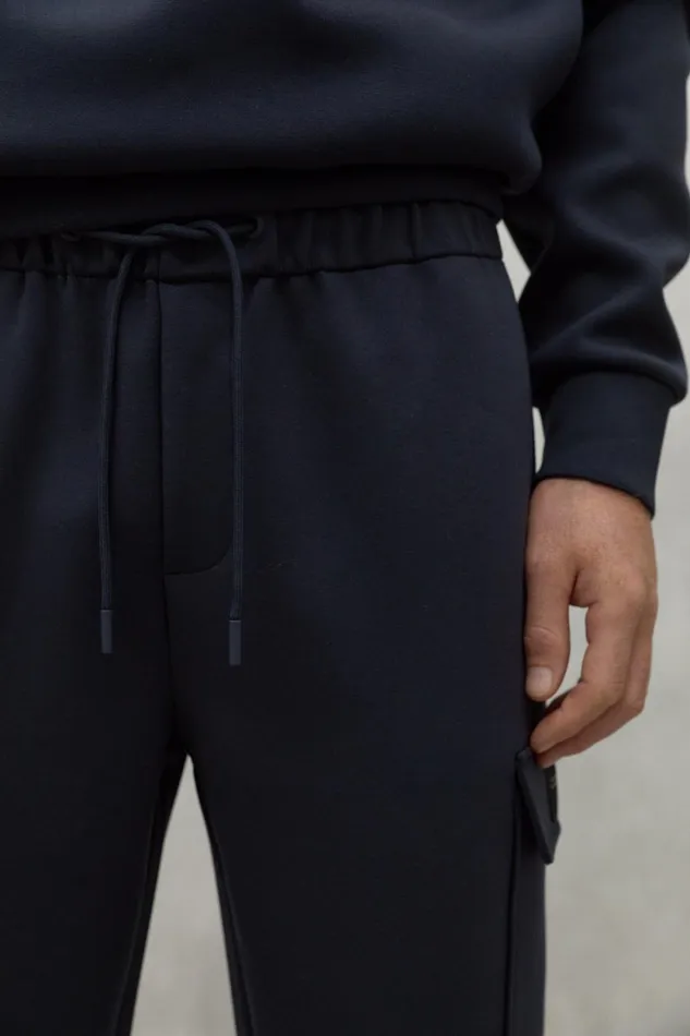 Men Navy Blue Limi Trousers Ecoalf Trousers