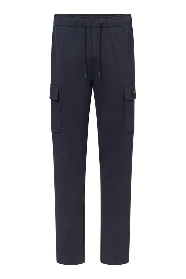 Men Navy Blue Limi Trousers Ecoalf Trousers