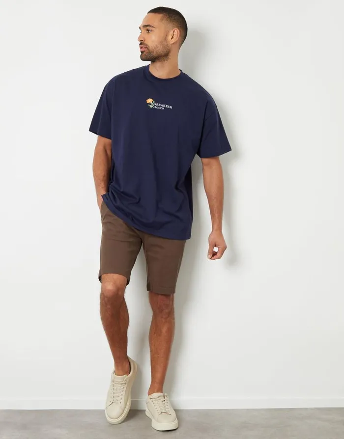 Men Navy Floral Graphic Print Oversized TShirt Threadbare TShirts Men Navy Floral Graphic Print Oversized TShirt Threadbare TShirts