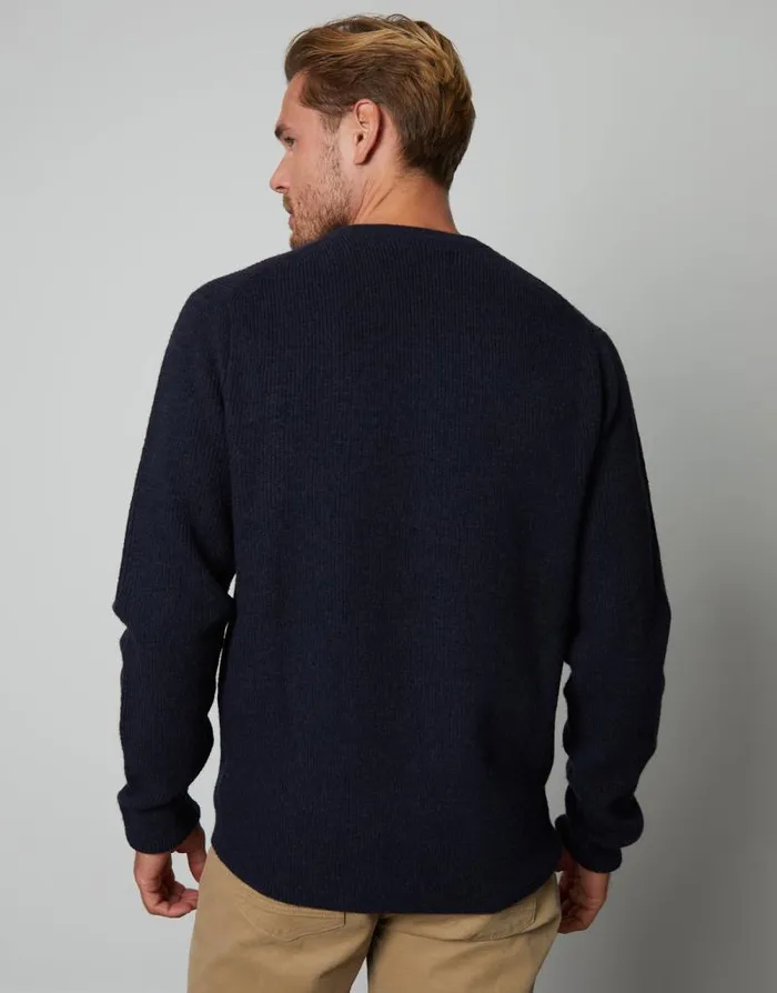 Men Navy Knitted Crew Neck Jumper Threadbare Jumpers Men Navy Knitted Crew Neck Jumper Threadbare Jumpers