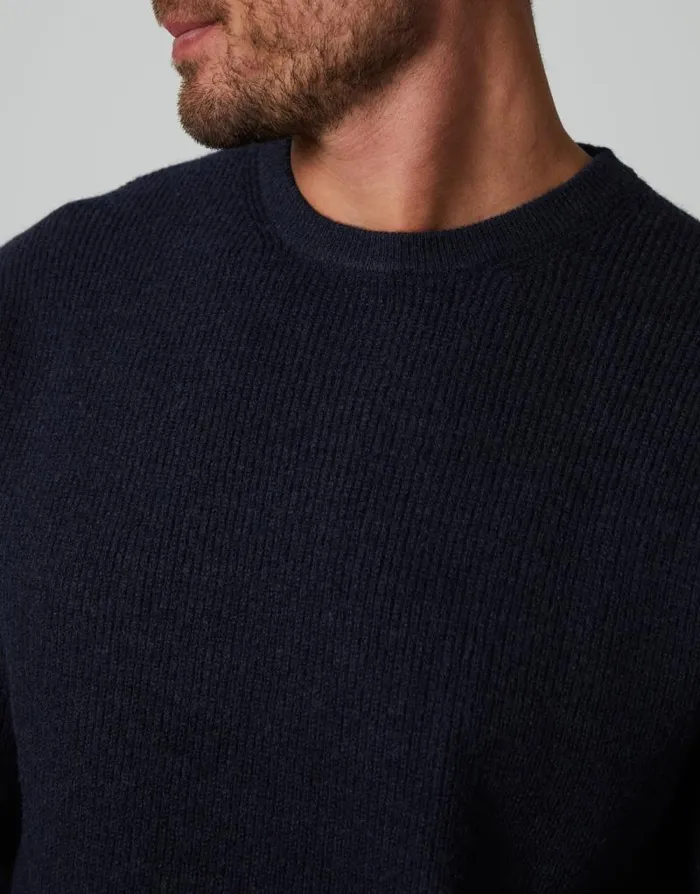 Men Navy Knitted Crew Neck Jumper Threadbare Jumpers Men Navy Knitted Crew Neck Jumper Threadbare Jumpers