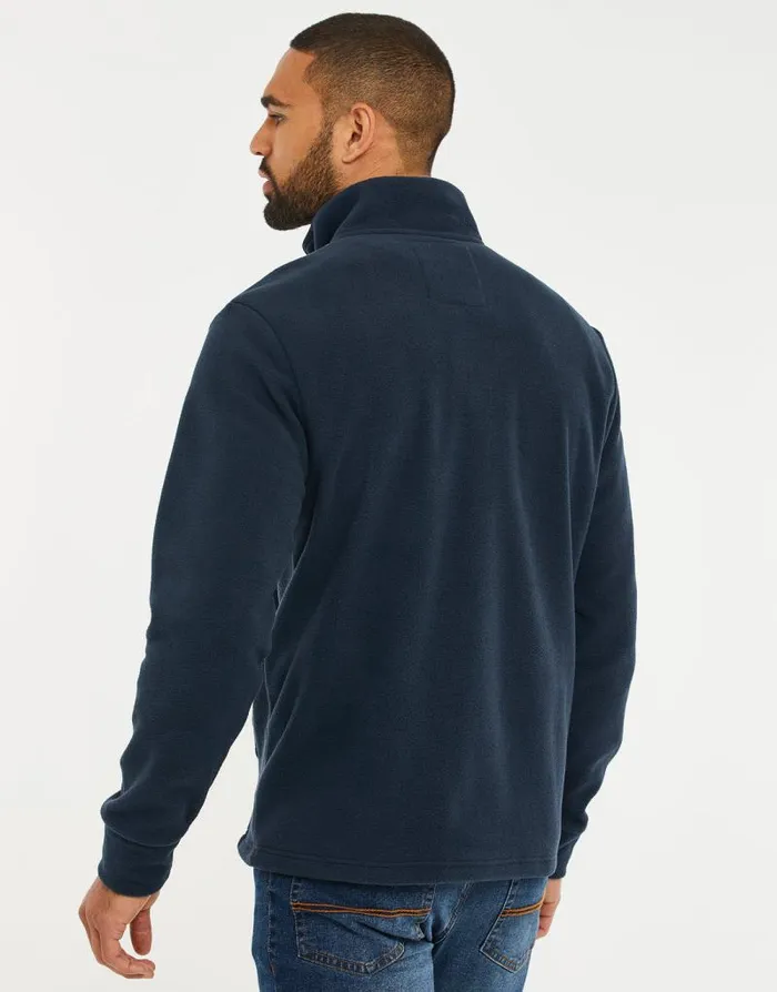 Men Navy Onion Quilted Quarter Zip Fleece Threadbare Sweatshirts Men Navy Onion Quilted Quarter Zip Fleece Threadbare Sweatshirts