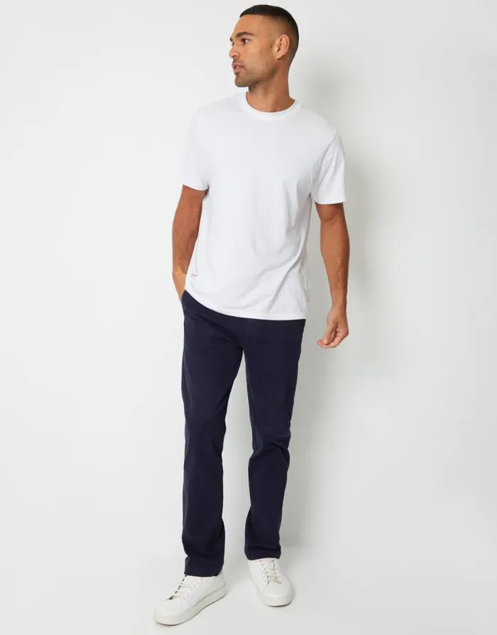 Men Navy Straight Leg Stretch Canvas Trousers Threadbare Chinos Men Navy Straight Leg Stretch Canvas Trousers Threadbare Chinos