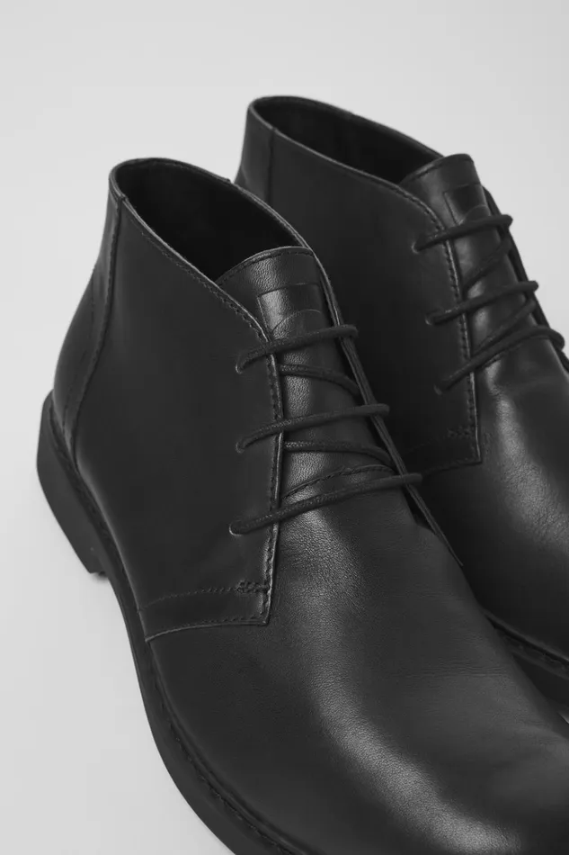 Men Neuman Black Ankle Boot Camper Ankle Boots