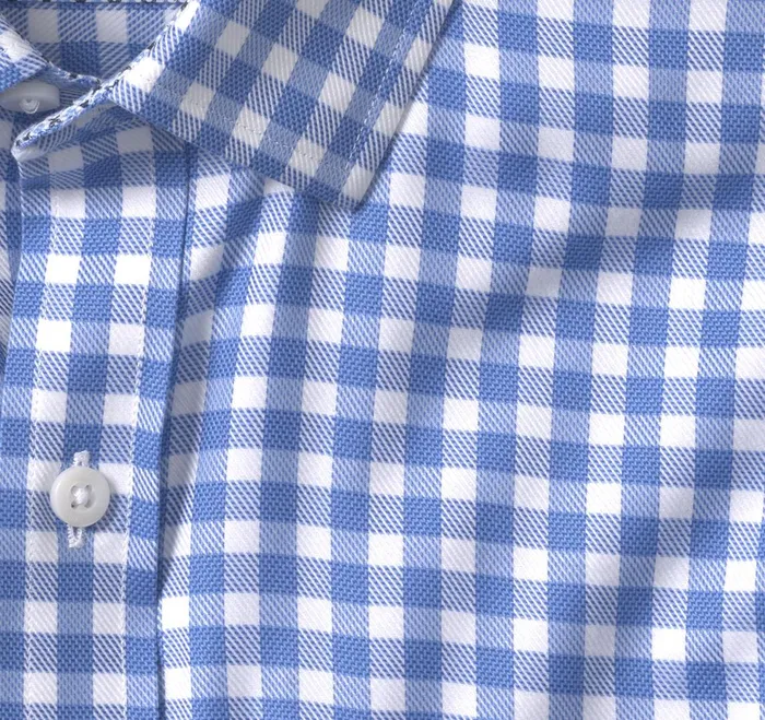 Men NonIron Dress Shirt Blue Gingham JohnstonandMurphy Shirts Men NonIron Dress Shirt Blue Gingham JohnstonandMurphy Shirts