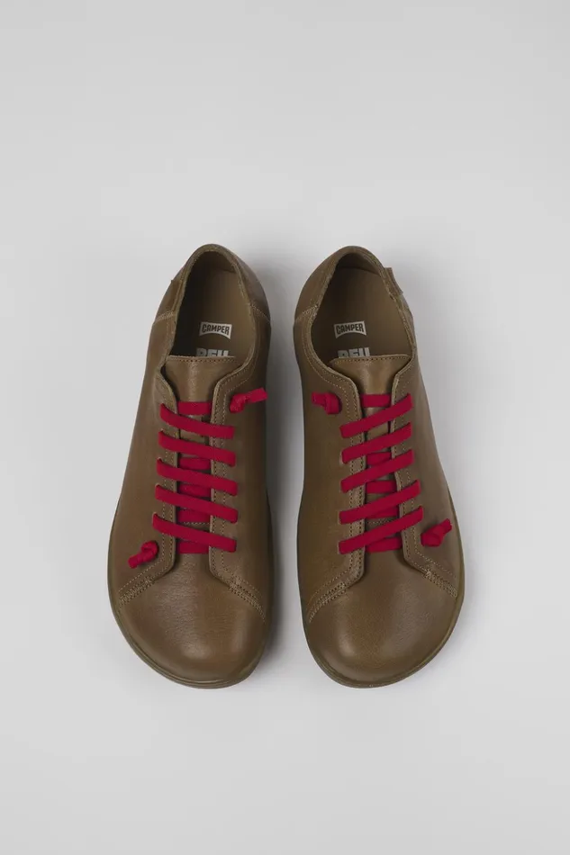 Men Peu Beige Leather Shoes Camper Casual Shoes Men Peu Beige Leather Shoes Camper Casual Shoes