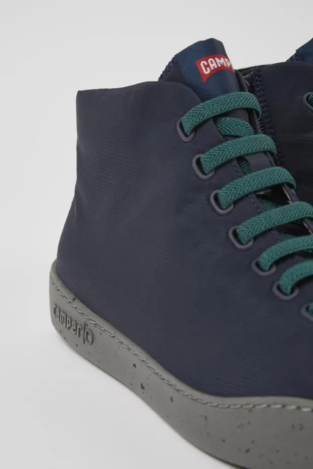 Men Peu Touring Blue Textile Ankle Boots Camper Ankle Boots