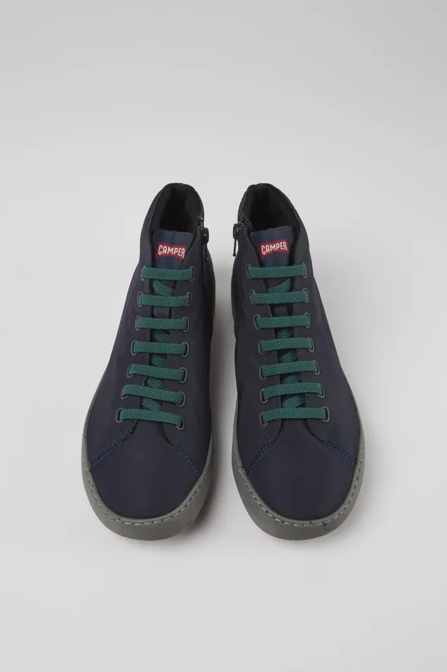 Men Peu Touring Blue Textile Ankle Boots Camper Ankle Boots Men Peu Touring Blue Textile Ankle Boots Camper Ankle Boots