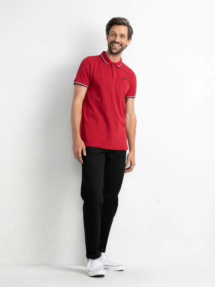 Men Polo Shirts Petrol Industries Classic Polo Shirt Fire Red