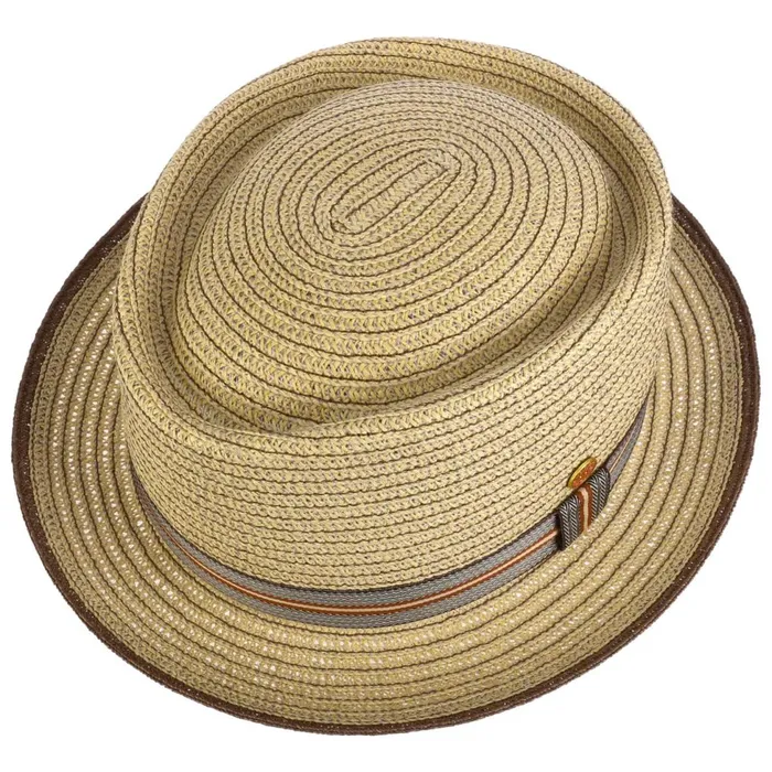Men Pork Pie Hats Mayser Andy Brown Pork Pie Straw Hat Nature