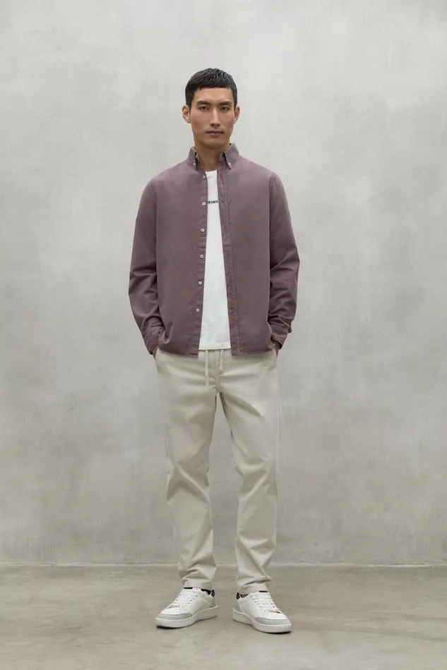 Men Purple Antejo Shirt Ecoalf Shirts