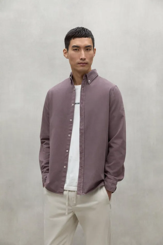 Men Purple Antejo Shirt Ecoalf Shirts