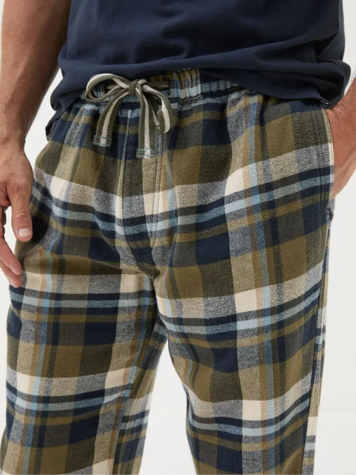 Men Pyjamas and Nightwear Fat Face Hambrook Green Check Pyjama Bottoms