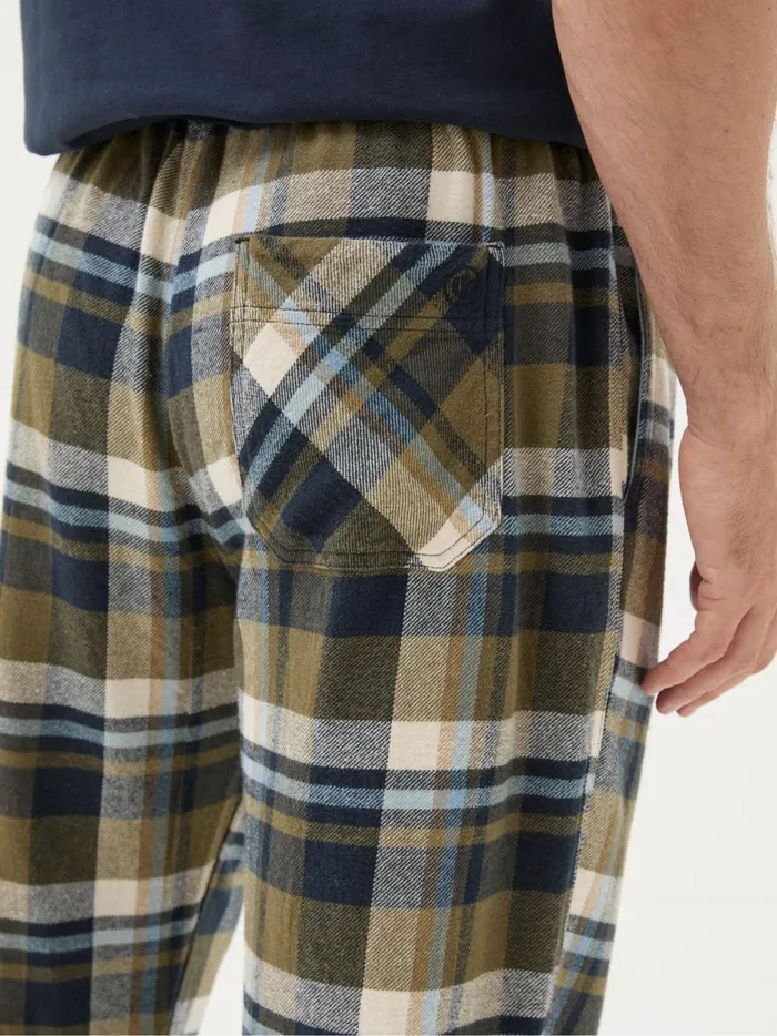 Men Pyjamas and Nightwear Fat Face Hambrook Green Check Pyjama Bottoms