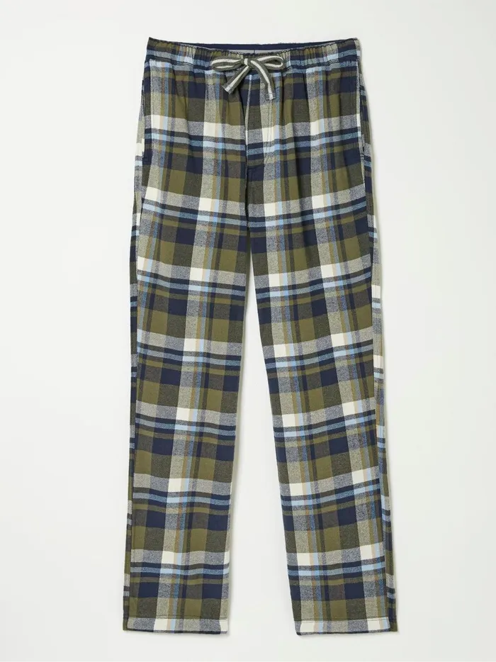 Men Pyjamas and Nightwear Fat Face Hambrook Green Check Pyjama Bottoms