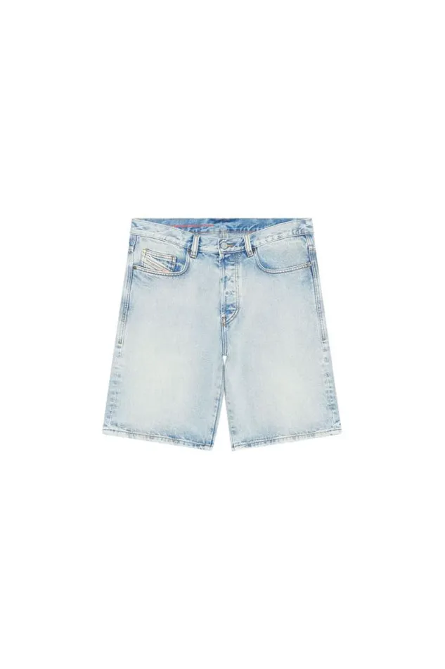 Men RegularShort Light Blue Diesel Trousers And Shorts Men RegularShort Light Blue Diesel Trousers And Shorts