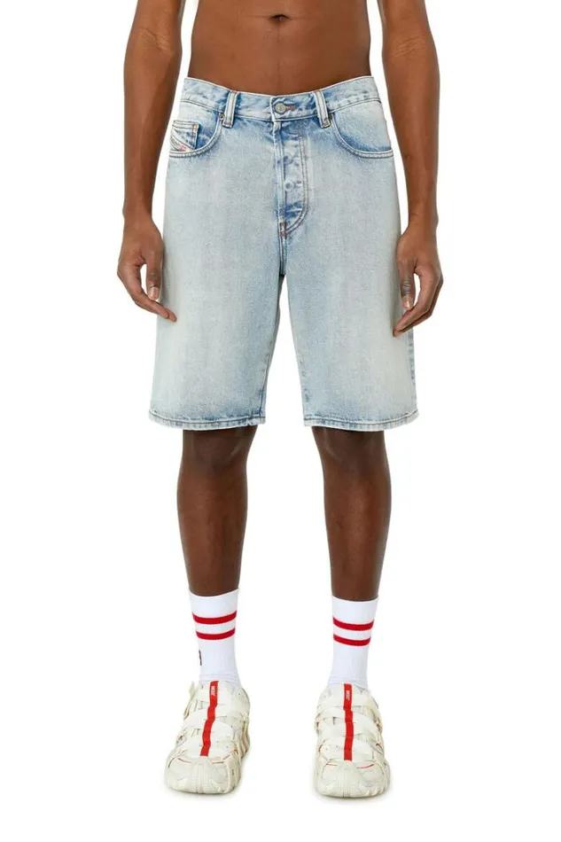Men RegularShort Light Blue Diesel Trousers And Shorts Men RegularShort Light Blue Diesel Trousers And Shorts