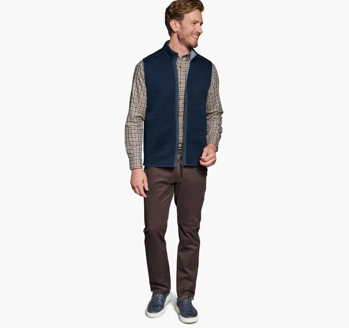 Men Reversible Channel Quilted Vest Light Blue Heathernavy JohnstonandMurphy Coats Jackets and Vests Men Reversible Channel Quilted Vest Light Blue Heathernavy JohnstonandMurphy Coats Jackets and Vests