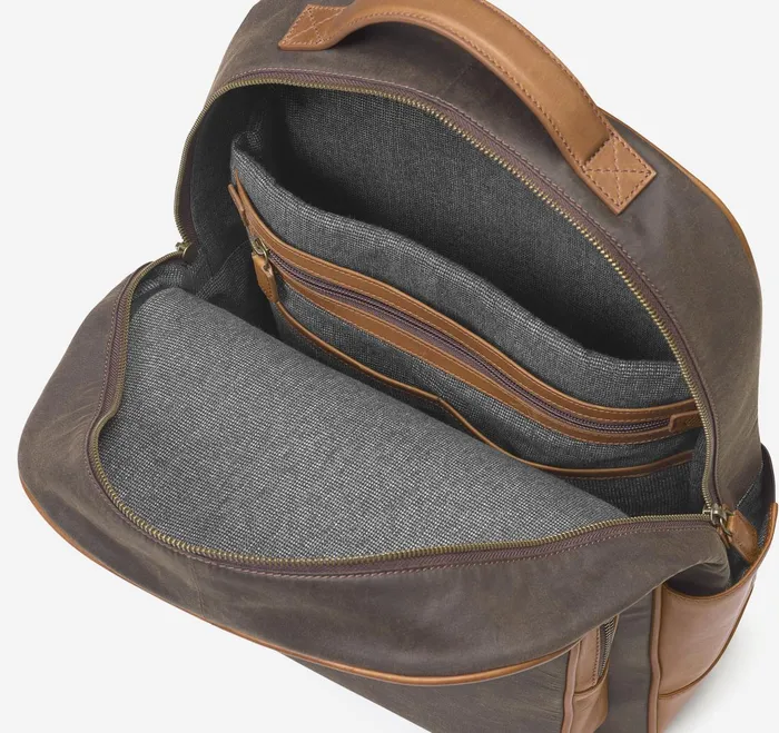 Men Rhodes Backpack Brown Antique Cottontan Full Grain JohnstonandMurphy Backpacks and Briefcases Men Rhodes Backpack Brown Antique Cottontan Full Grain JohnstonandMurphy Backpacks and Briefcases