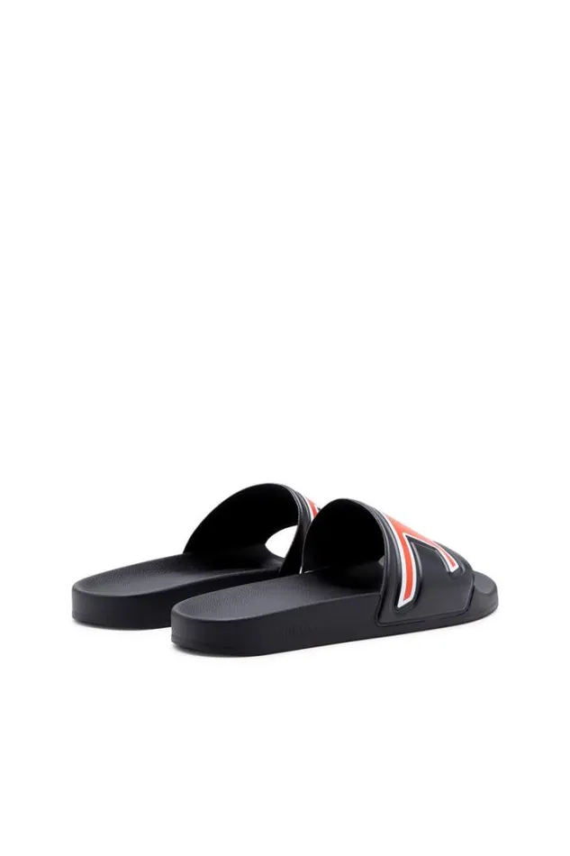 Men SaMayemi D Black Diesel Rubber Slides Men SaMayemi D Black Diesel Rubber Slides