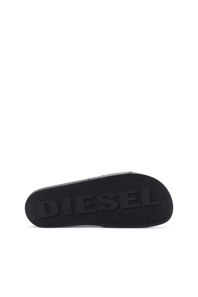 Men SaMayemi D Black Diesel Rubber Slides Men SaMayemi D Black Diesel Rubber Slides