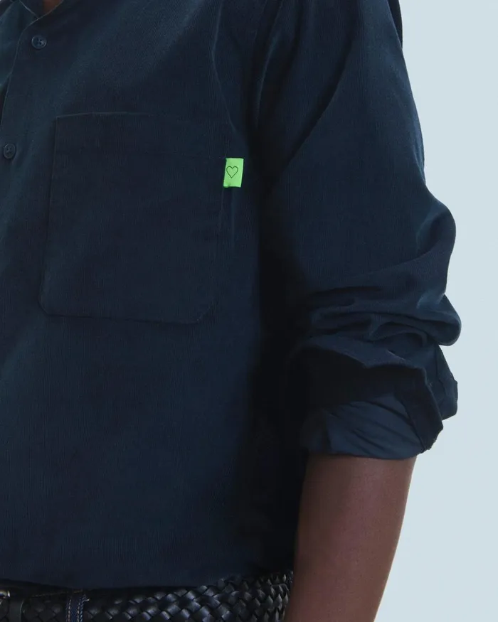 Men Shirts and TShirts From Future Long Sleeve Corduroy Shirt Navy