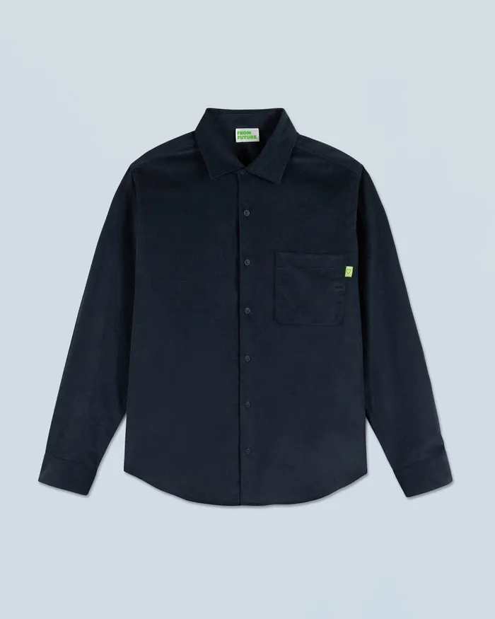 Men Shirts and TShirts From Future Long Sleeve Corduroy Shirt Navy