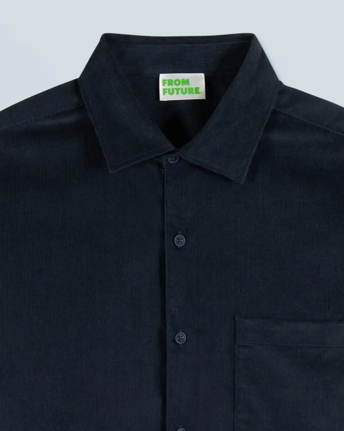 Men Shirts and TShirts From Future Long Sleeve Corduroy Shirt Navy