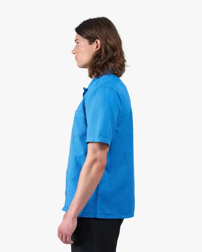 Men Shirts Colorful Standard Linen Short Sleeved Shirt Sandstone Orange