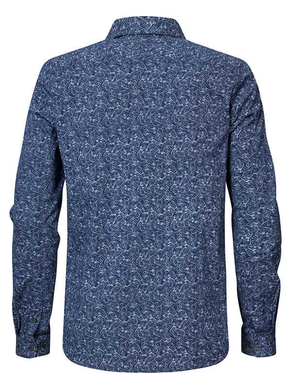 Men Shirts Petrol Industries Shirt With An AllOver Graphic Print Smokey Road